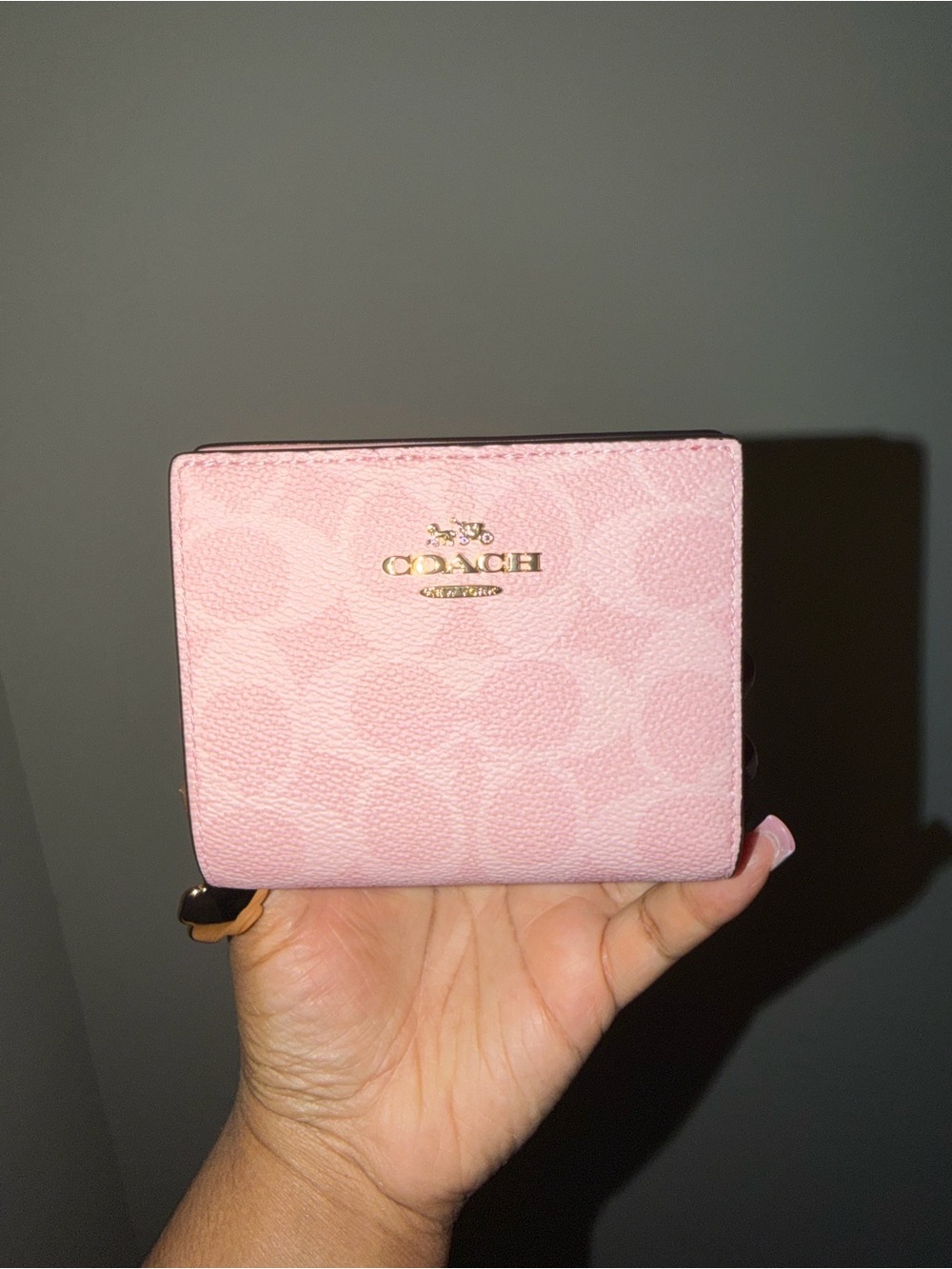 Coach Powder Pink Snap Wallet